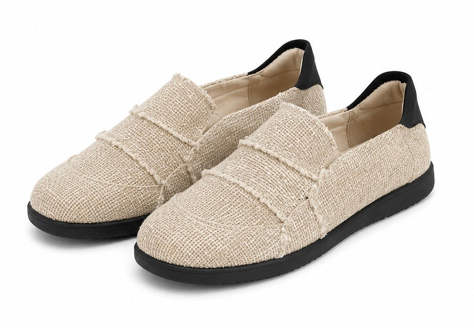 Unisex Beige Casual Slip-On Shoes