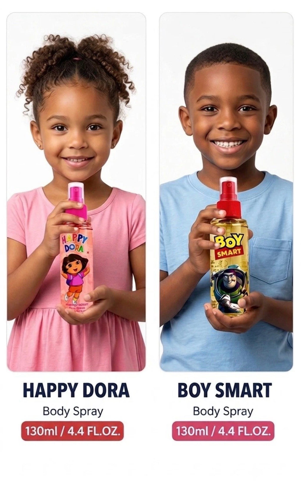 Kids Body Spray 2-Pack – Boy Smart & Happy Dora