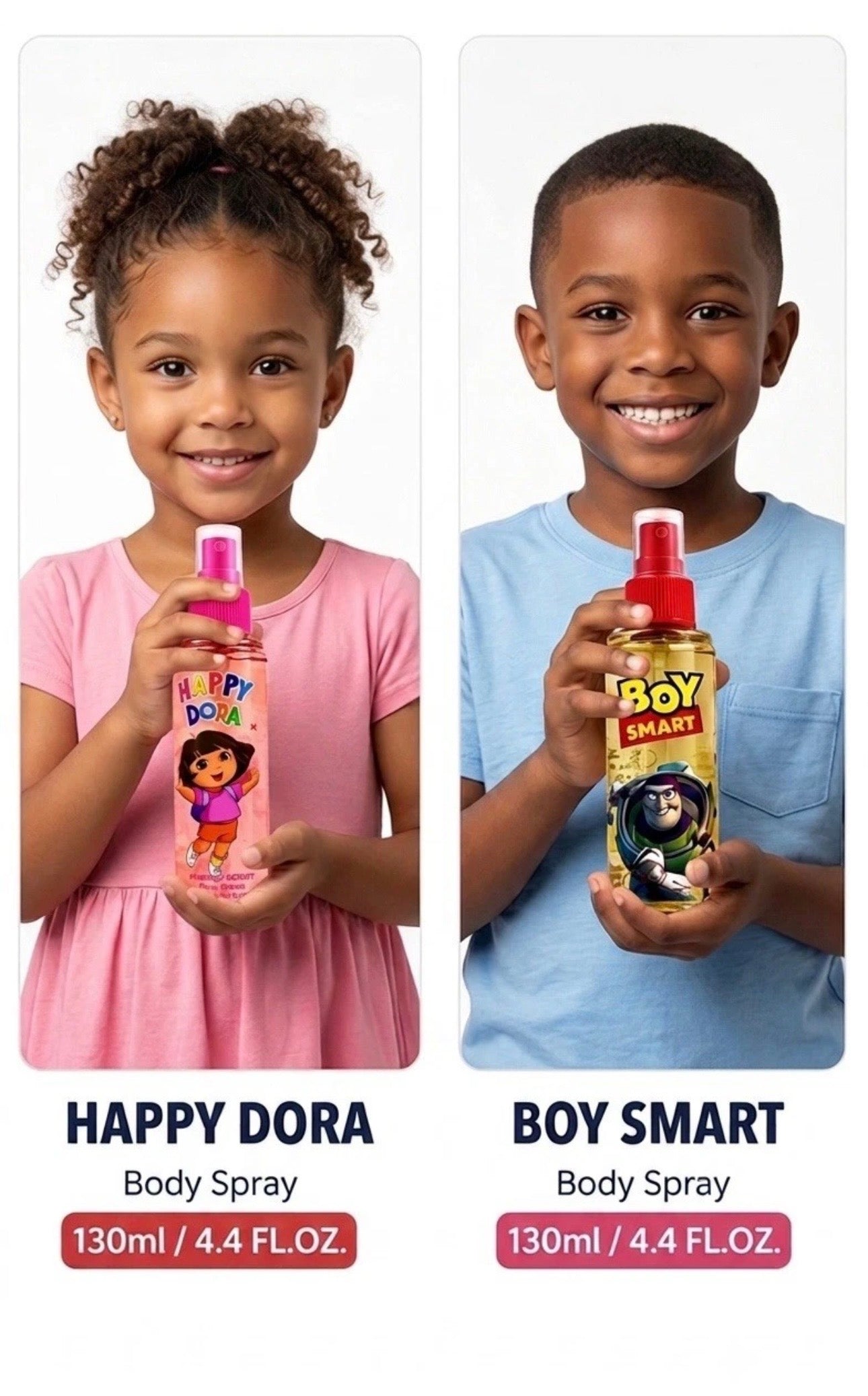 Kids Body Spray 2-Pack – Boy Smart & Happy Dora