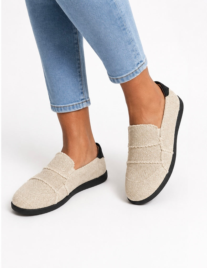 Unisex Beige Casual Slip-On Shoes