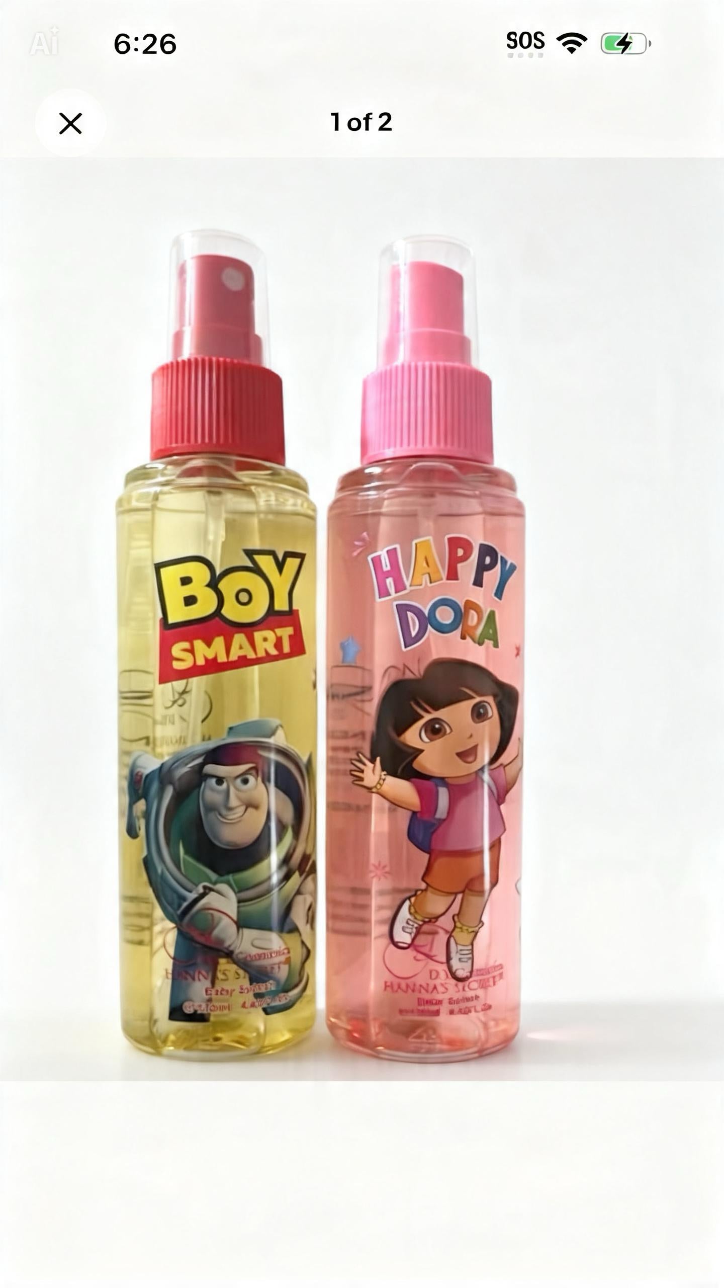 Kids Body Spray 2-Pack – Boy Smart & Happy Dora
